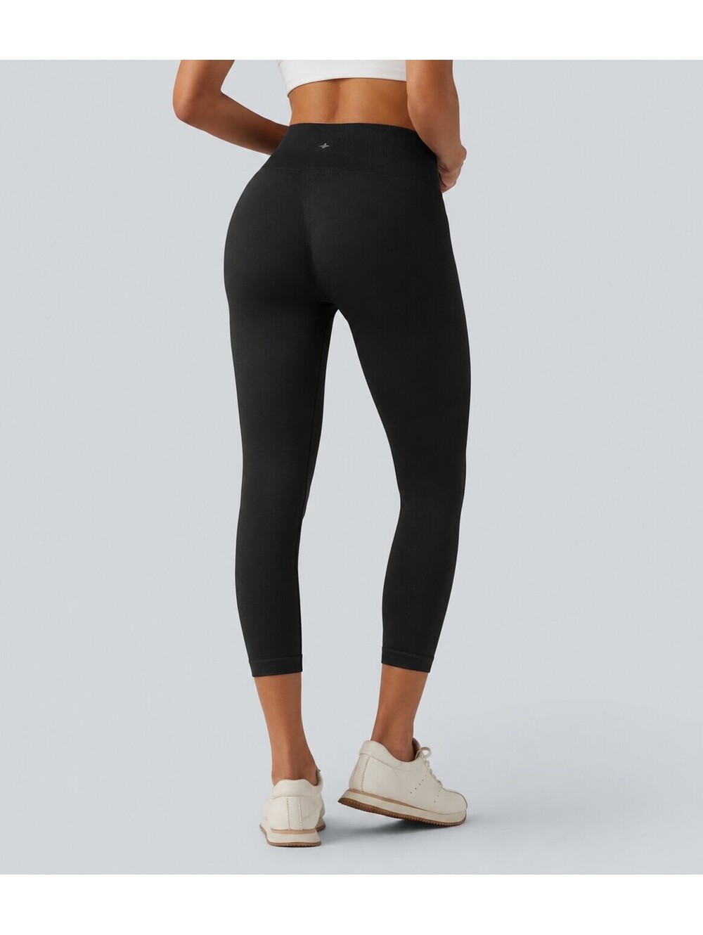 Halara OneForm Seamless Flow High Waisted Yoga Leggings Black Size XL 7/8
